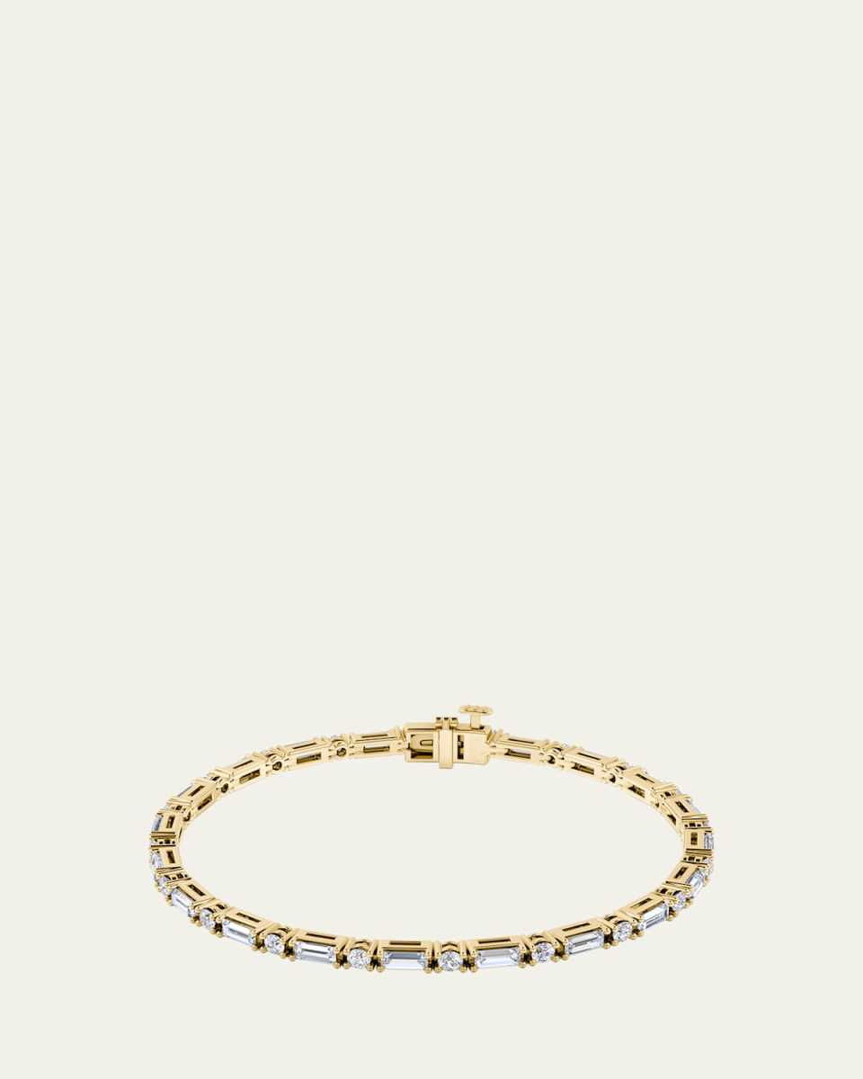 14K Gold Mixed-Shape Lab Grown Diamond Bracelet, 3.00tcw